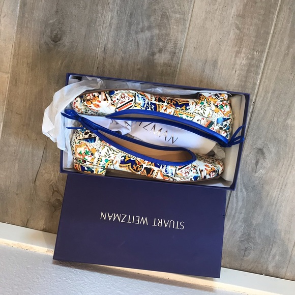 💎HP💎 Stuart Weitzman Patterned Flats Size 9 - Picture 3 of 6